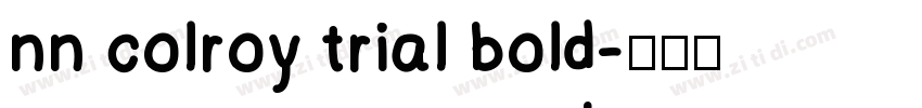 nn colroy trial bold字体转换